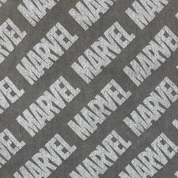 Marvel Mens Jean Jacket Medium Button Up AOP Logo Gray Denim Superhero Movies - Picture 3 of 10